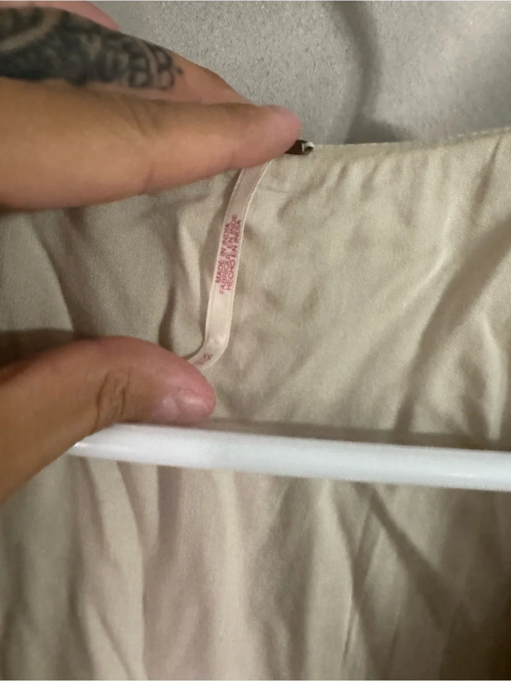 Free People Cream/Tan Tie-Front Maxi Dress - Picture 2 of 3